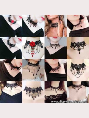 Lot of 20 Gothic Style Chokers (LOT1)